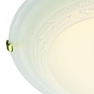 Damask 30CM Diam Flush(Glass White)