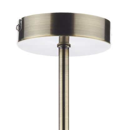Dublin 5 Light Semi Flush Antique Brass Led - Image 3