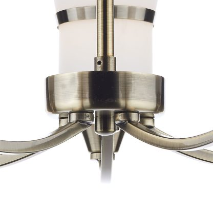 Dublin 5 Light Semi Flush Antique Brass Led - Image 2
