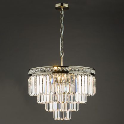 Vyana 4 Light Pendant Antique Brass Crystal - Image 3