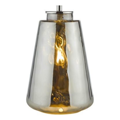 Wycliffe Table Lamp Smoked Glass With Shade - Image 4