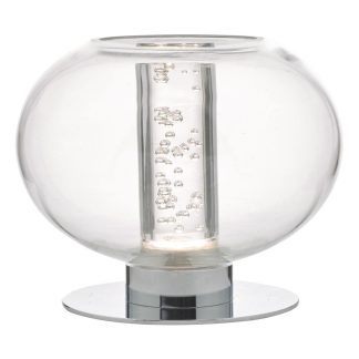 Yomara Table Lamp Polished Chrome & Glass LED