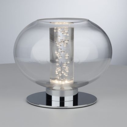 Yomara Table Lamp Polished Chrome & Glass LED - Image 5