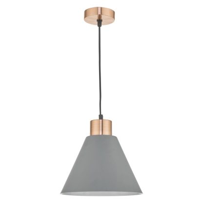 Zocalo 1lt Pendant Grey & Copper - Image 2