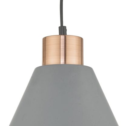 Zocalo 1lt Pendant Grey & Copper - Image 4