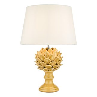 Violetta Table Lamp Yellow Ceramic With Shade